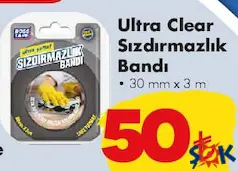 BOSS TAPE ULTRA CLEAR SIZDIRMAZLIK BANDI 30X3MT BOSS TAPE ULTRA CLEAR SIZDIRMAZLIK BANDI 30X3MT